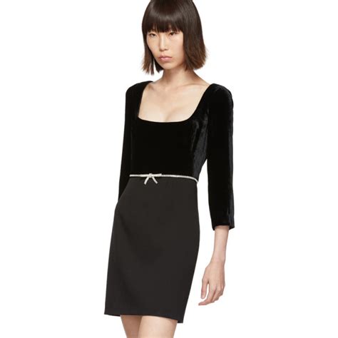 miu miu black velvet dress